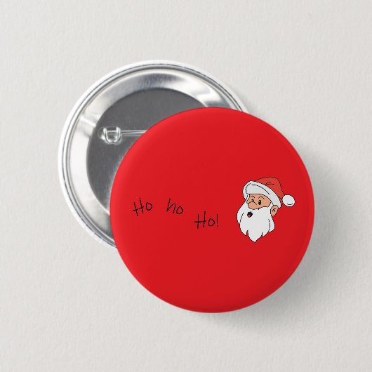 Ho ho ho santa clause  ronde button 5,7 cm (Voorkant /achterkant)