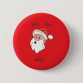 Ho ho ho santa clause ronde button 5,7 cm (Voorkant)