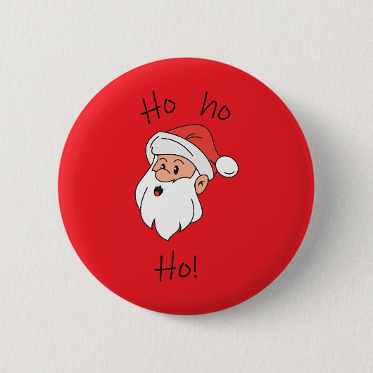 Ho ho ho santa clause ronde button 5,7 cm (Voorkant)
