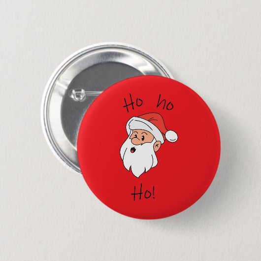 Ho ho ho santa clause ronde button 5,7 cm (Voorkant /achterkant)