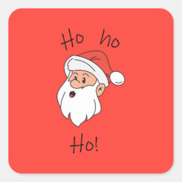 Ho ho ho santa clause vierkante sticker