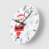 Ho, Ho, Ho Santa Clock Ronde Klok (Hoek)