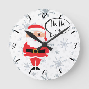 Ho, Ho, Ho Santa Clock Ronde Klok