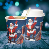 Ho Ho Ho Santa dansen op de daken Kerstmis Papieren Bekers
