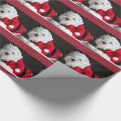 Ho! Ho! Ho! Santa Dog Cadeaupapier (Hoek)