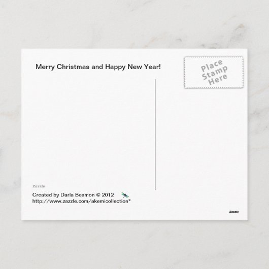 Ho! Ho! Ho! Santa en het rendier Briefkaart (Achterkant)