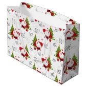 Ho Ho Ho Santa- en kerstbomen Grote cadeautas (Achterkant Gekanteld)