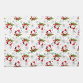 Ho Ho Ho Santa en Kerstbomen Keukenhanddoeken (Horizontaal)