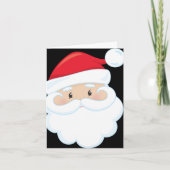 Ho Ho Ho Santa Face Christmas Holidays Red White T Kaart (Voorkant)