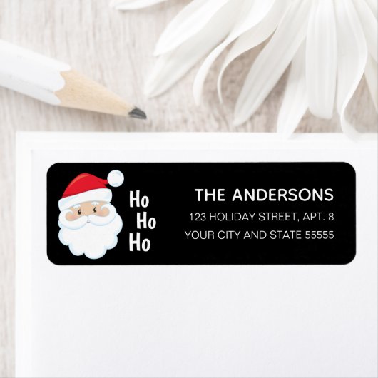 Ho Ho Ho Santa Face Feestdagen Red White Etiket (Insitu)