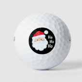 Ho Ho Ho Santa Face Feestdagen Red White Golfballen (Voorkant)