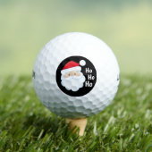 Ho Ho Ho Santa Face Feestdagen Red White Golfballen (Insitu Shirt)