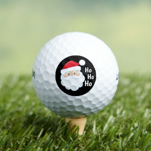 Ho Ho Ho Santa Face Feestdagen Red White Golfballen (Insitu Shirt)