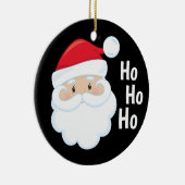 Ho Ho Ho Santa Face Feestdagen Red White Keramisch Ornament (Rechts)