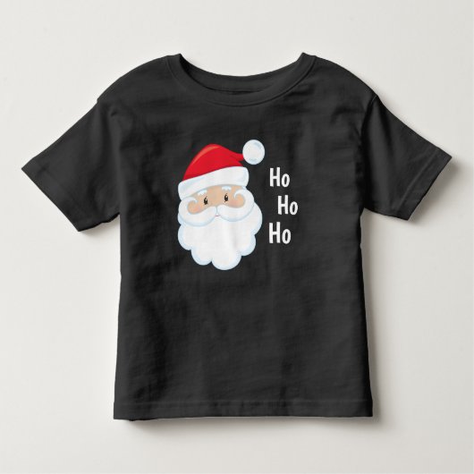 Ho Ho Ho Santa Face Feestdagen Red White Kinder Shirts (Voorkant)