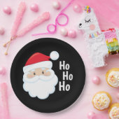 Ho Ho Ho Santa Face Feestdagen Red White Papieren Bordje (Feest)
