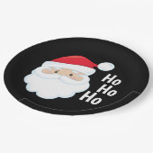 Ho Ho Ho Santa Face Feestdagen Red White Papieren Bordje (Gekanteld)
