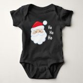 Ho Ho Ho Santa Face Feestdagen Red White Romper (Voorkant)