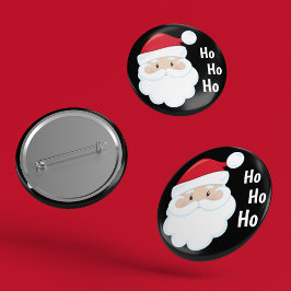 Ho Ho Ho Santa Face Feestdagen Red White Ronde Button 5,7 Cm
