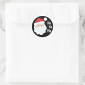 Ho Ho Ho Santa Face Feestdagen Red White Ronde Sticker (Tas)