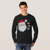 Ho Ho Ho Santa Face Feestdagen Red White T-shirt (Voorkant volledig)
