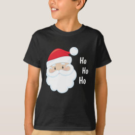 Ho Ho Ho Santa Face Feestdagen Red White Tri-Blend Shirt