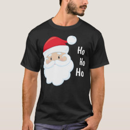 Ho Ho Ho Santa Face Feestdagen Red White Tri-Blend Shirt