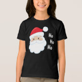 Ho Ho Ho Santa Face Feestdagen Red White Tri-Blend Shirt (Voorkant)