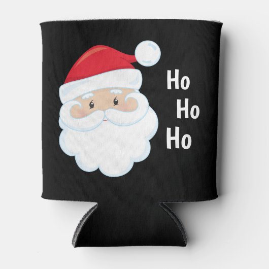 Ho Ho Ho Santa Face Kerst Feestdagen Blikjeskoeler (Voorkant)