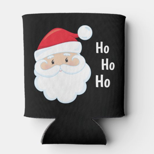 Ho Ho Ho Santa Face Kerst Feestdagen Blikjeskoeler (Achterkant)