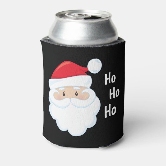 Ho Ho Ho Santa Face Kerst Feestdagen Blikjeskoeler (Blikje Achterkant)