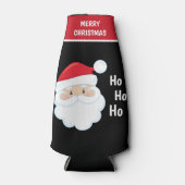 Ho Ho Ho Santa Face Merry Christmas Gepersonalisee Flesjeskoeler (Voorkant)