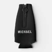 Ho Ho Ho Santa Face Merry Christmas Gepersonalisee Flesjeskoeler (Achterkant)