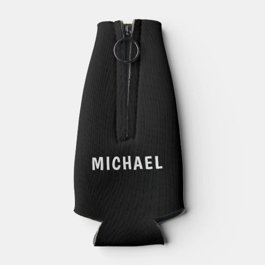 Ho Ho Ho Santa Face Merry Christmas Gepersonalisee Flesjeskoeler (Achterkant)