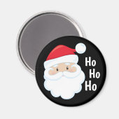 Ho Ho Ho Santa Face Merry Feestdagen Red Magneet (Voorkant / Achterkant)