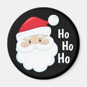 Ho Ho Ho Santa Face Merry Feestdagen Red Magneet (Voorkant)