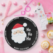 Ho Ho Ho Santa Face Merry Feestdagen Red Papieren Bordje (Feest)