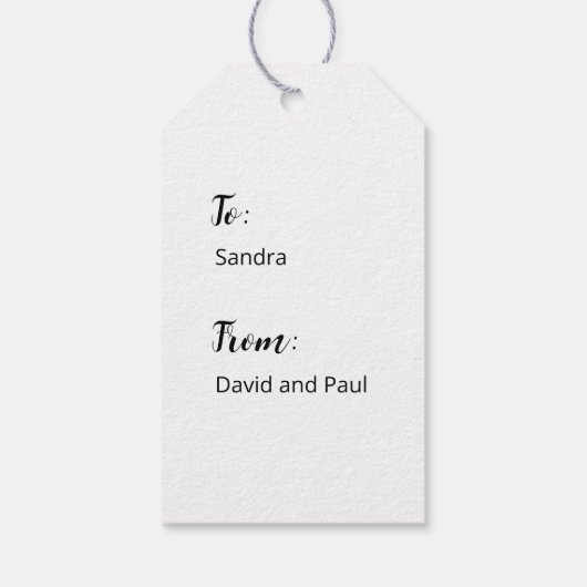 "Ho Ho Ho"  Santa Gift Label Cadeaulabel (Achterkant)