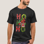 Ho Ho Ho Santa Gnomes Buffalo Plaid Kerst Mannen T-shirt (Voorkant)