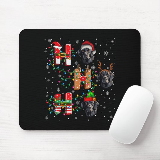 Ho Ho Ho Santa Hat Elf Matching Labrador Retriever Muismat (Met muis)