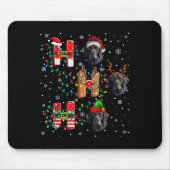 Ho Ho Ho Santa Hat Elf Matching Labrador Retriever Muismat (Voorkant)