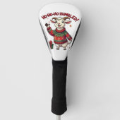 Ho Ho Ho Santa Hat Kerstgeit Golfheadcover (Voorkant)