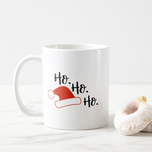 Ho, Ho, Ho Santa Hat kerstkoffie Mok (Met donut)