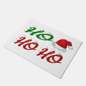 Ho Ho Ho Santa Hat Kerstmis, groen script Deurmat (Schuin)