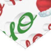 Ho Ho Ho Santa Hat Kerstmis, groen script Tafelkleed (Gekanteld)