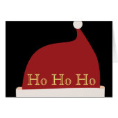 Ho Ho Ho, Santa Hat Traditionele kerstgroet (Voorkant Horizontaal)