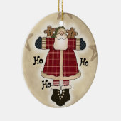 Ho Ho Ho Santa Keepsake Vakantie Ornament (Rechts)
