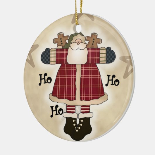 Ho Ho Ho Santa Keepsake Vakantie Ornament (Links)