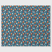 Ho Ho Ho Santa kerstinpakpapier Cadeaupapier (Vlak)