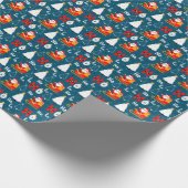 Ho Ho Ho Santa kerstinpakpapier Cadeaupapier (Hoek)